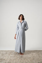 Halvar Maxi Dress French Blue Stripe Luxmii