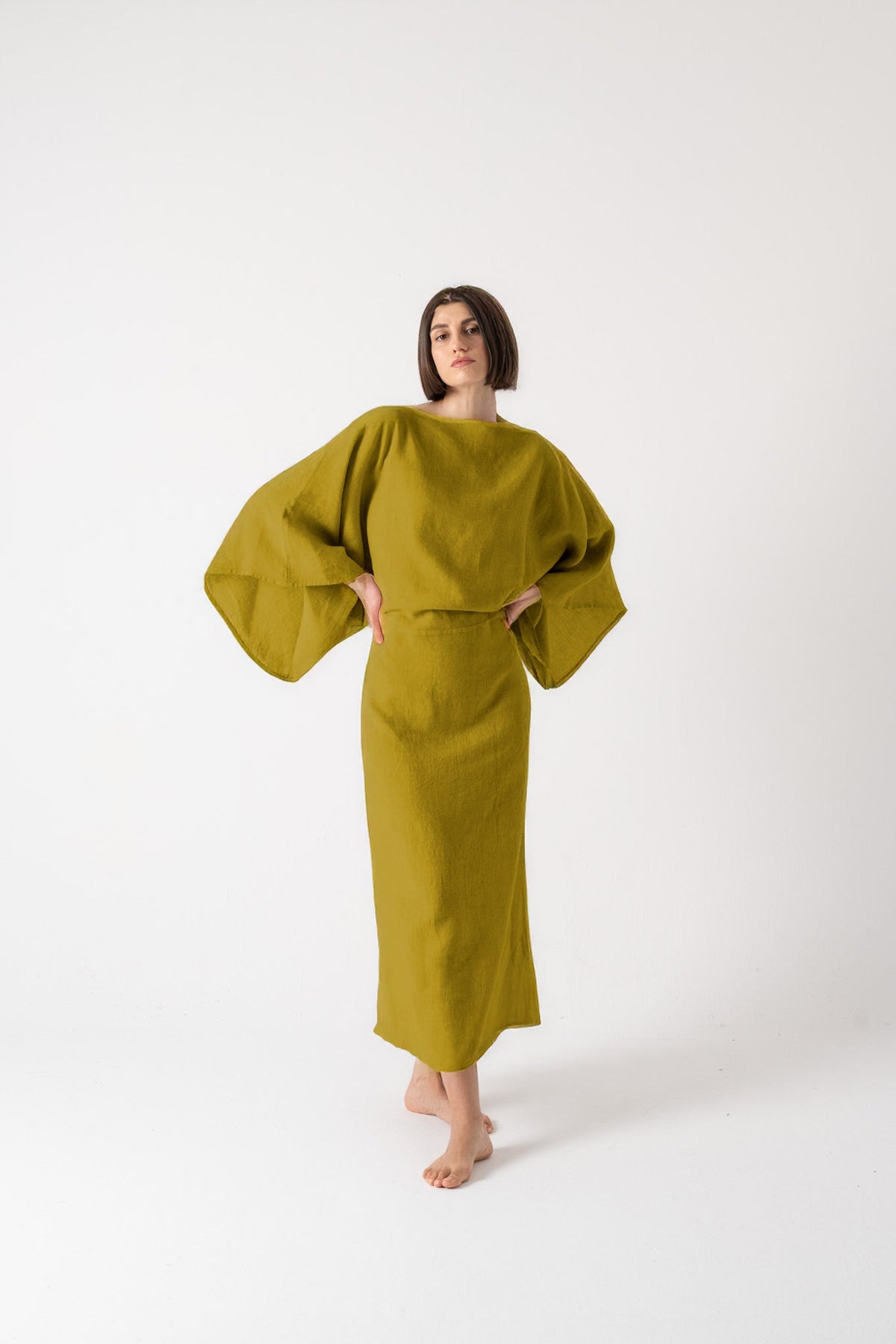 Kimonos Dress Antique Moss Luxmii