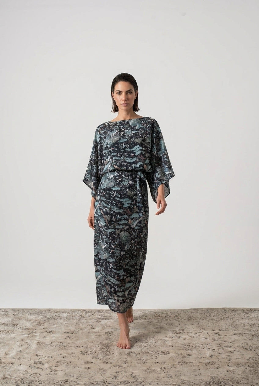 Kimonos Dress Najeon Print Luxmii