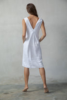 L'origami Linen Slip Dress White Luxmii