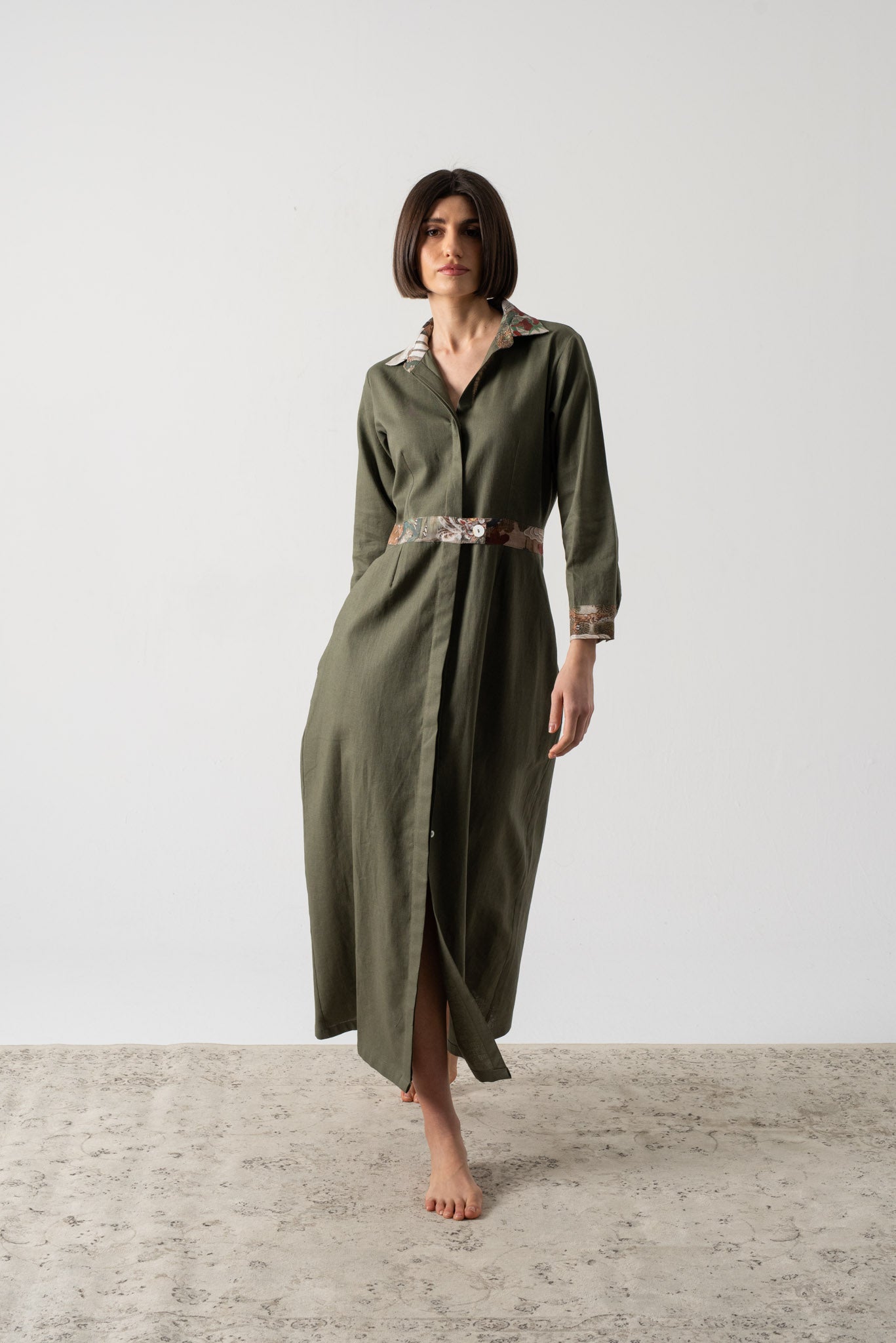 Mavi Maxi Dress Khaki Luxmii