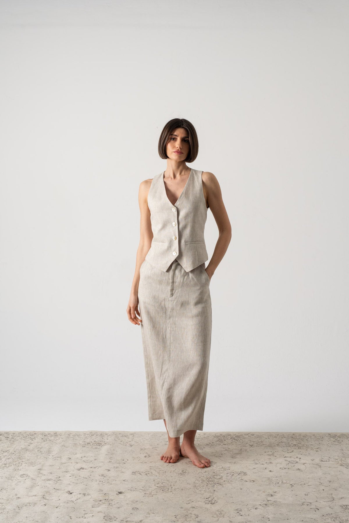 Rhea Gilet Royal Natural Luxmii