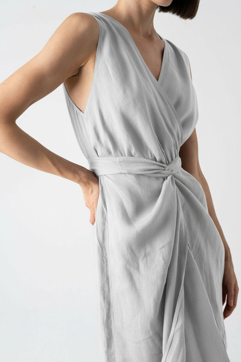 Serpente Wrap Dress Ice Luxmii