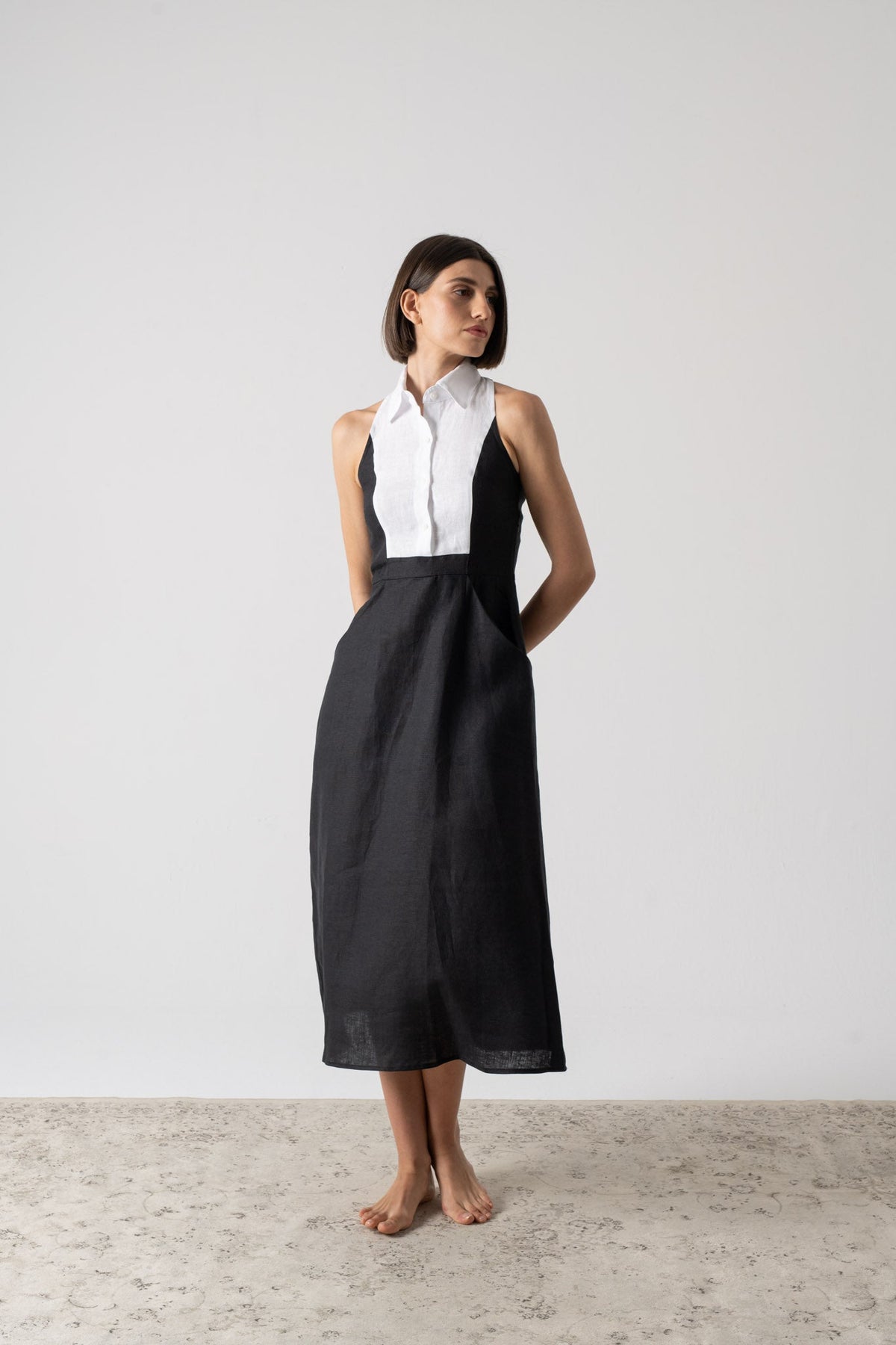 Tuxedo Dress Black Luxmii