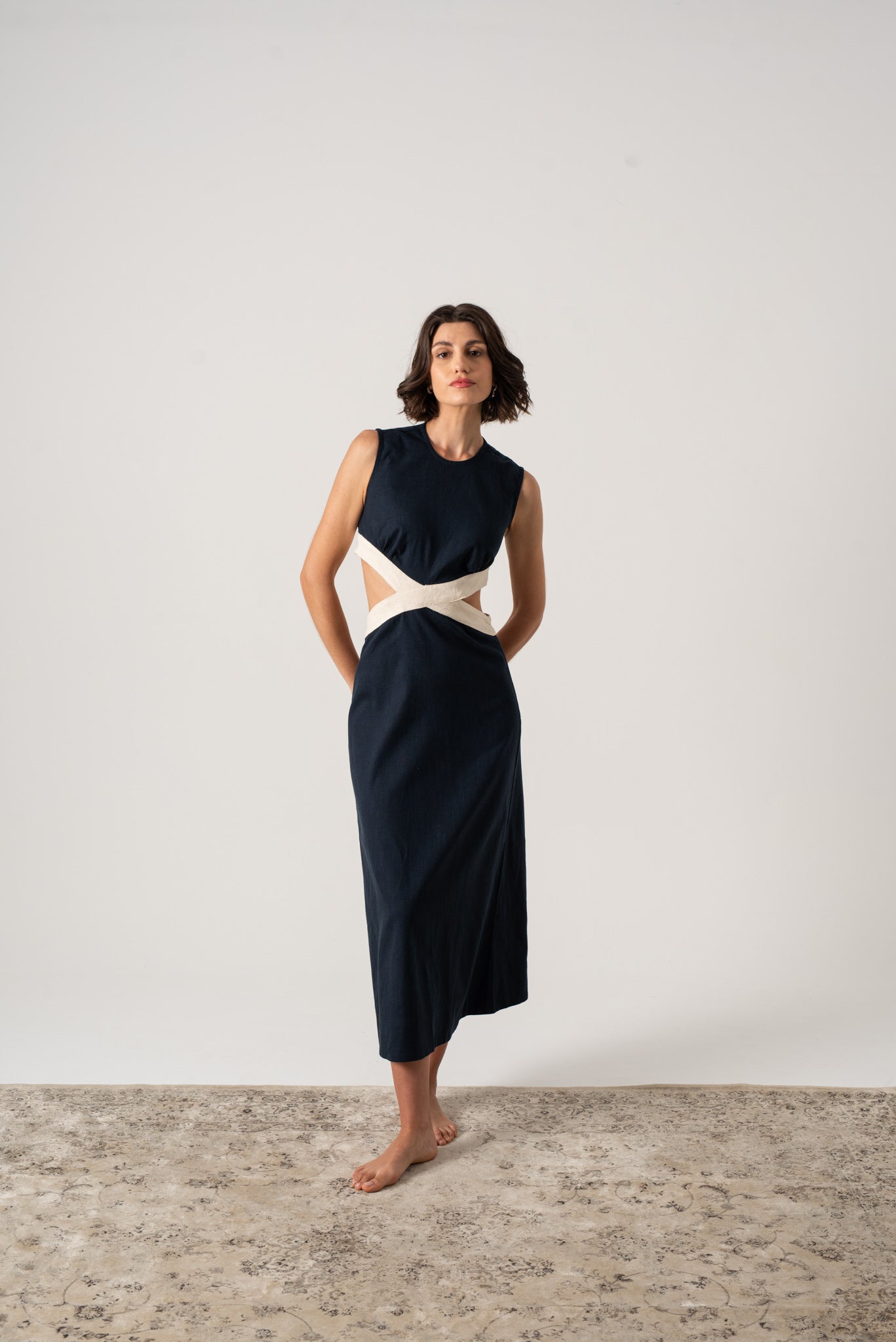 Zado Dress Navy Luxmii