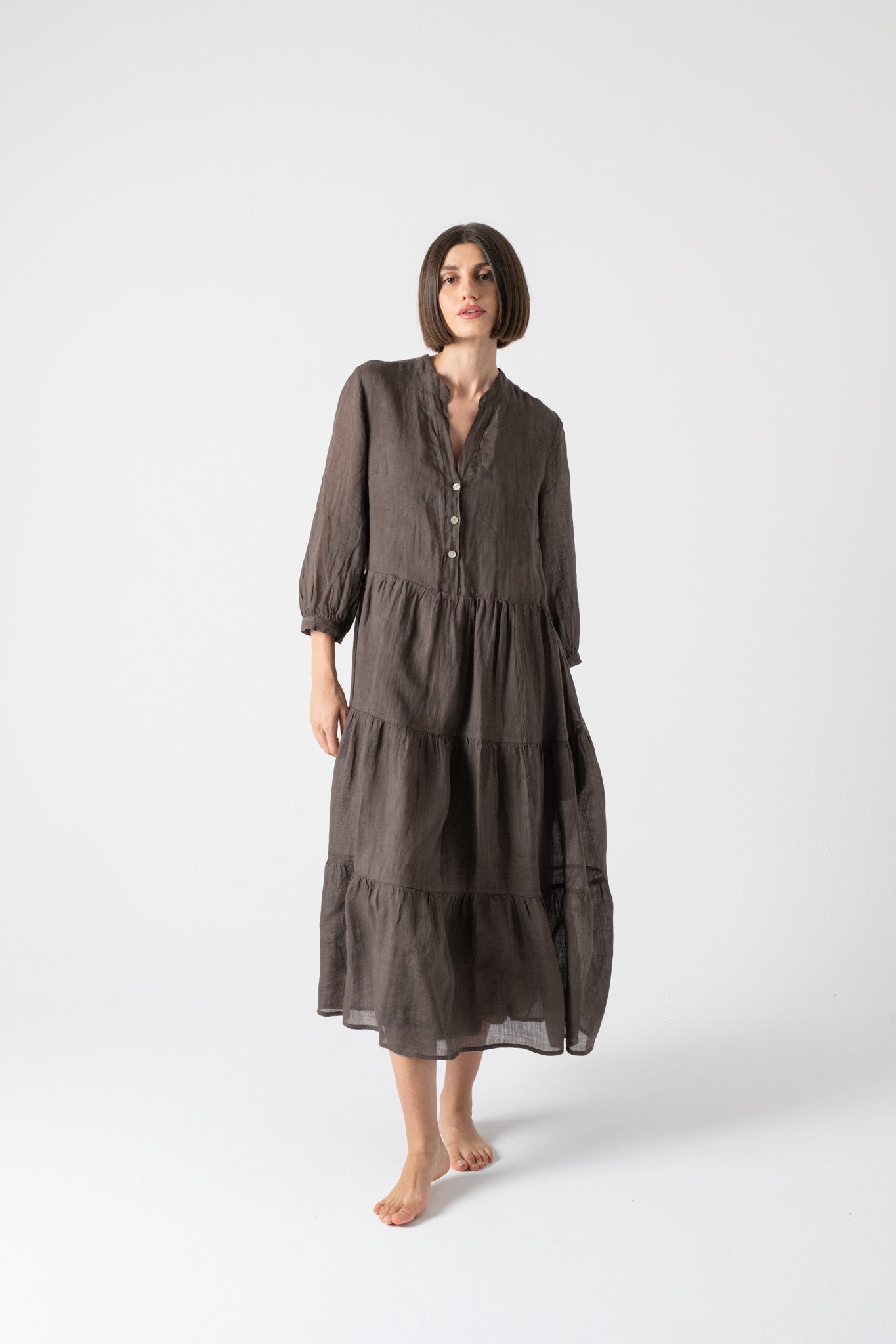 Altea Midi Dress Cocoa Luxmii