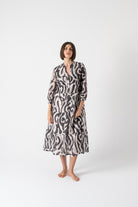 Altea Midi Dress in Savannah Print Luxmii