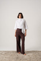 Ari Linen Tie Blouse White Luxmii