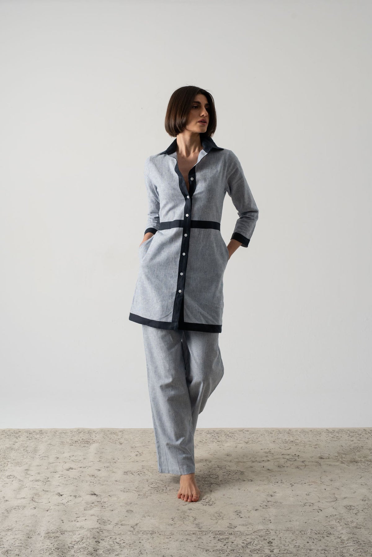 Aris Dress French Stripe Luxmii
