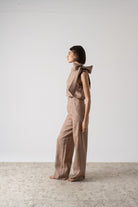 Axel Tie Top Mocha-Taupe Luxmii