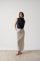 Axel Tie Top Navy Luxmii