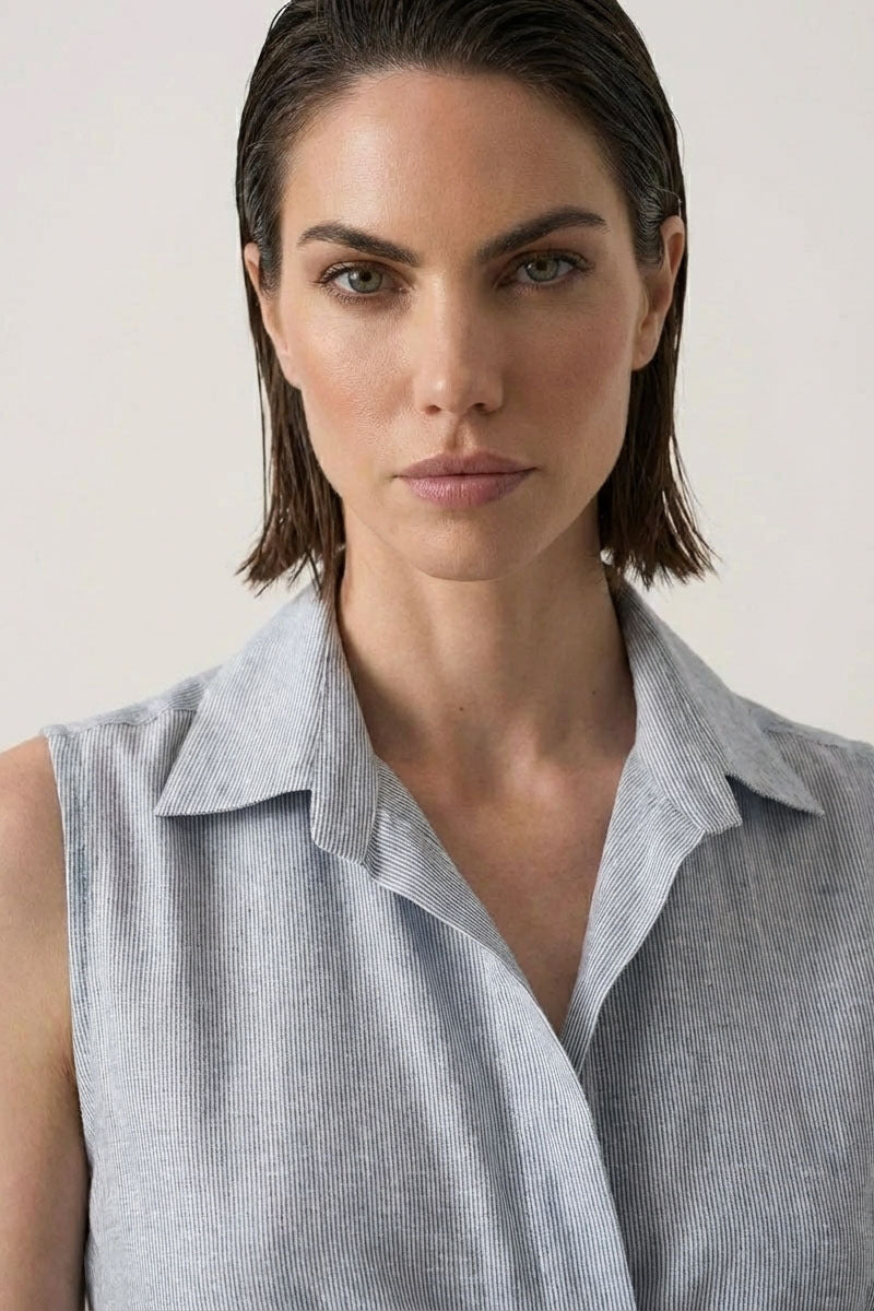 Dante Maxi Dress French Blue Stripe Luxmii