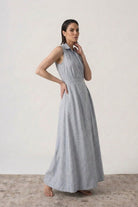 Dante Maxi Dress French Blue Stripe Luxmii