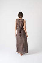 Dress 3 in Ramie brown Luxmii