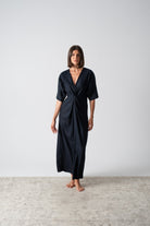 Dune Maxi Dress Navy Luxmii