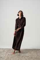 Halvar Maxi Dress Brown Espresso Luxmii