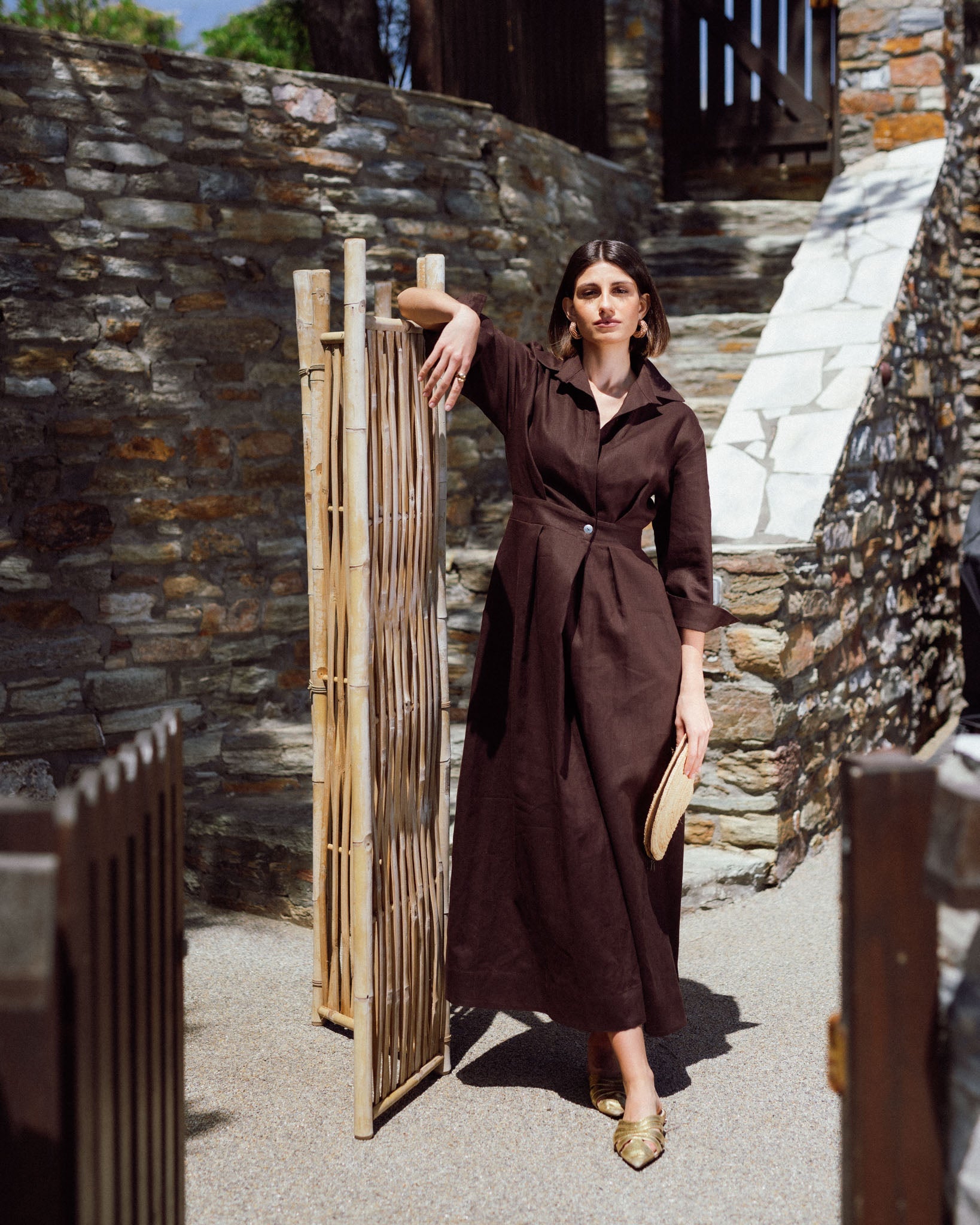 Halvar Maxi Dress Brown Espresso Luxmii