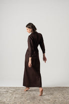 Halvar Maxi Dress Brown Espresso Luxmii