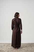 Halvar Maxi Dress Brown Espresso Luxmii