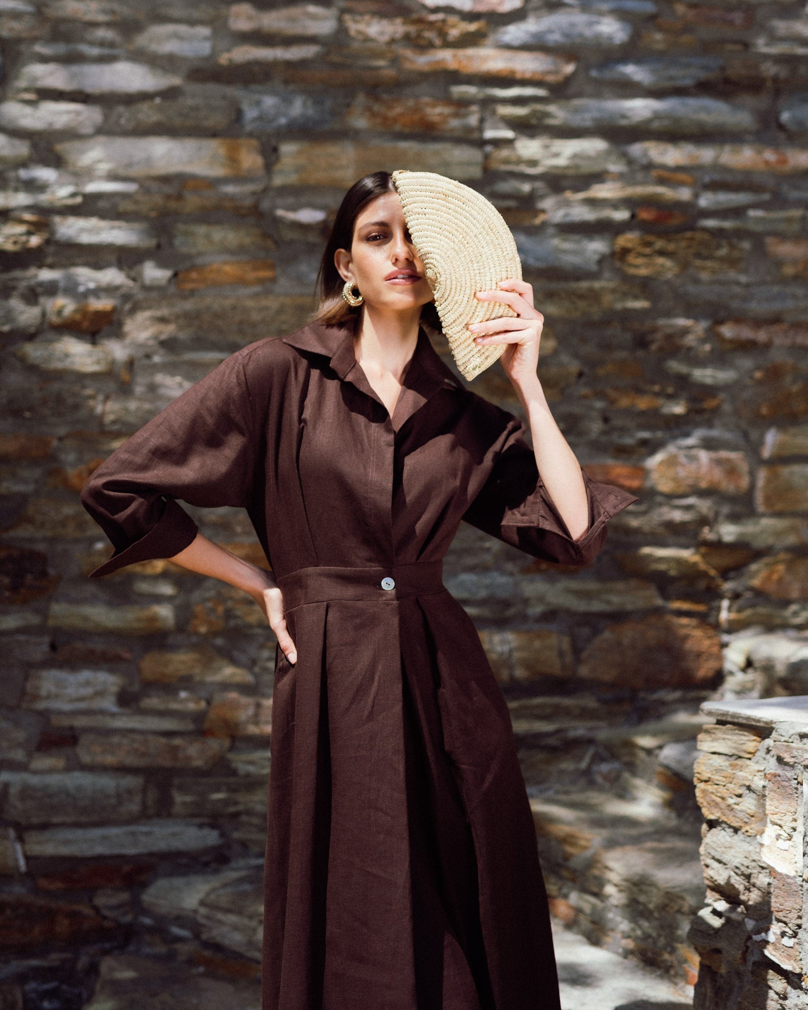 Halvar Maxi Dress Brown Espresso Luxmii