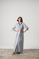 Halvar Maxi Dress French Blue Stripe Luxmii