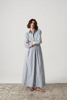 Halvar Maxi Dress French Blue Stripe Luxmii