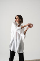 Hugo Linen Tunic Shirt White Luxmii