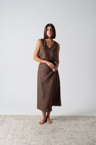 Isadora Wrap Dress Cocoa Luxmii