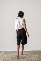 Jager Bermuda Linen Shorts Black Luxmii