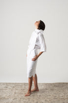 Jager Bermuda Linen Shorts White Luxmii