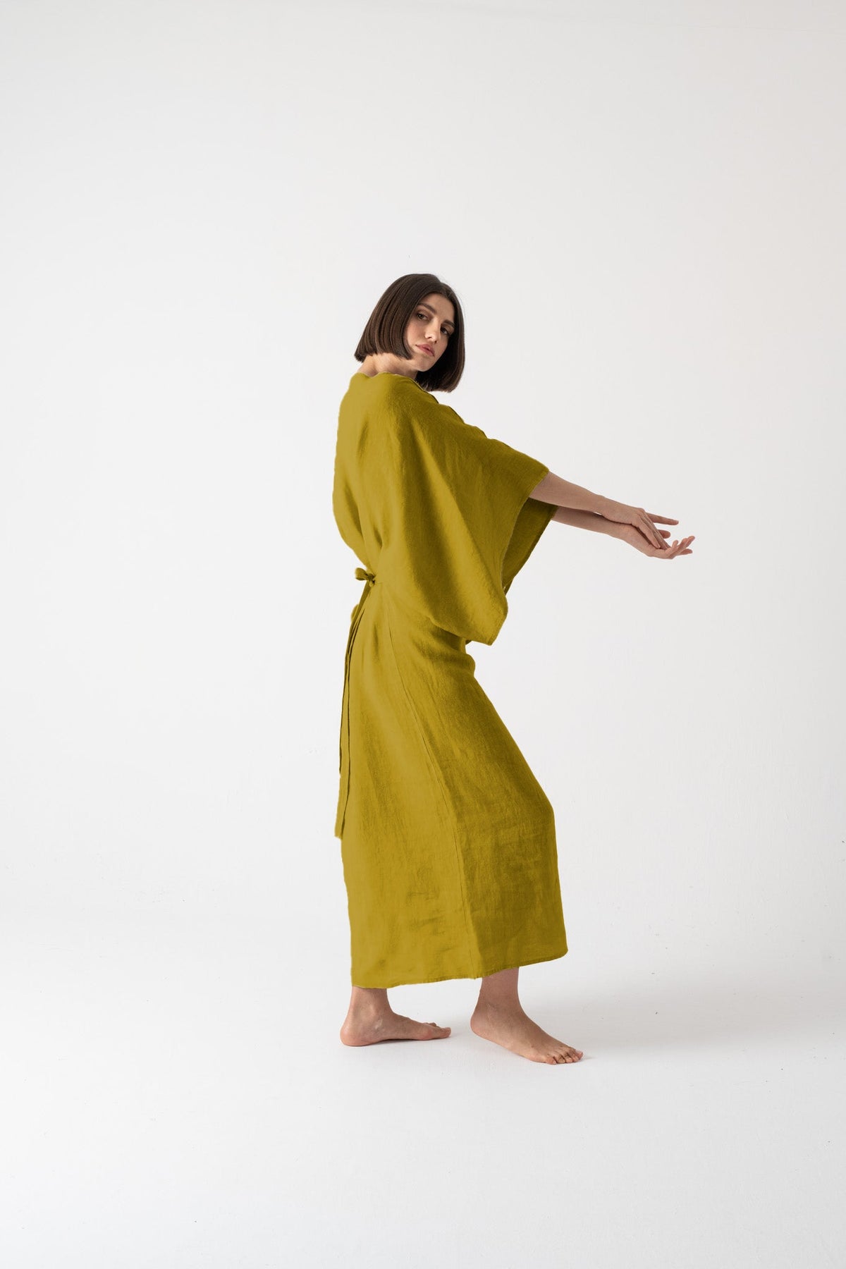 Kimonos Dress Antique Moss Luxmii