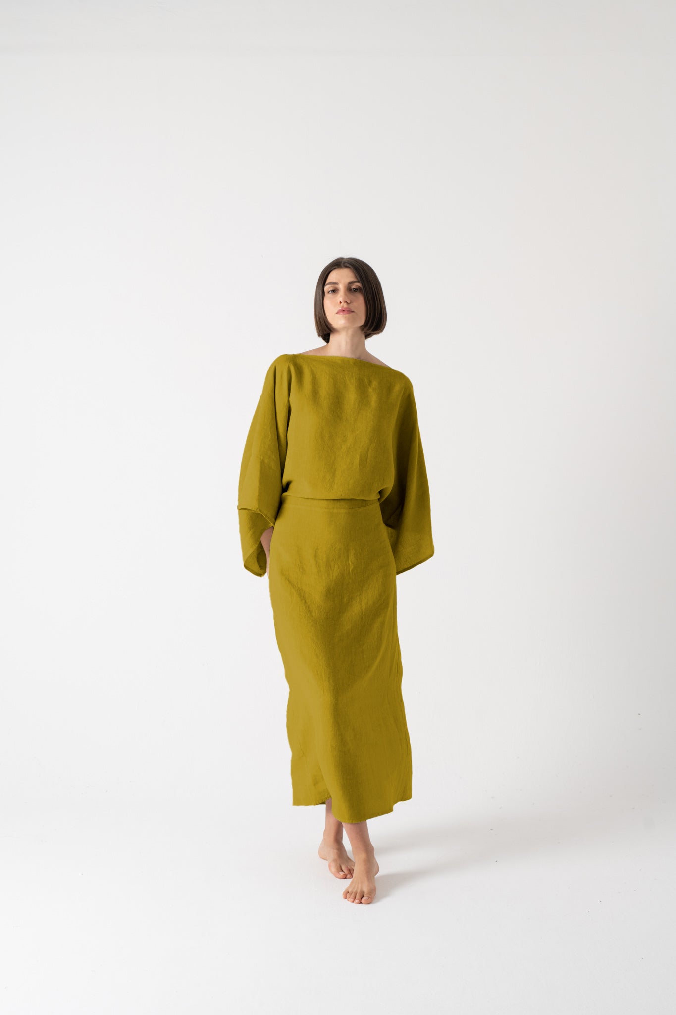 Kimonos Dress Antique Moss Luxmii