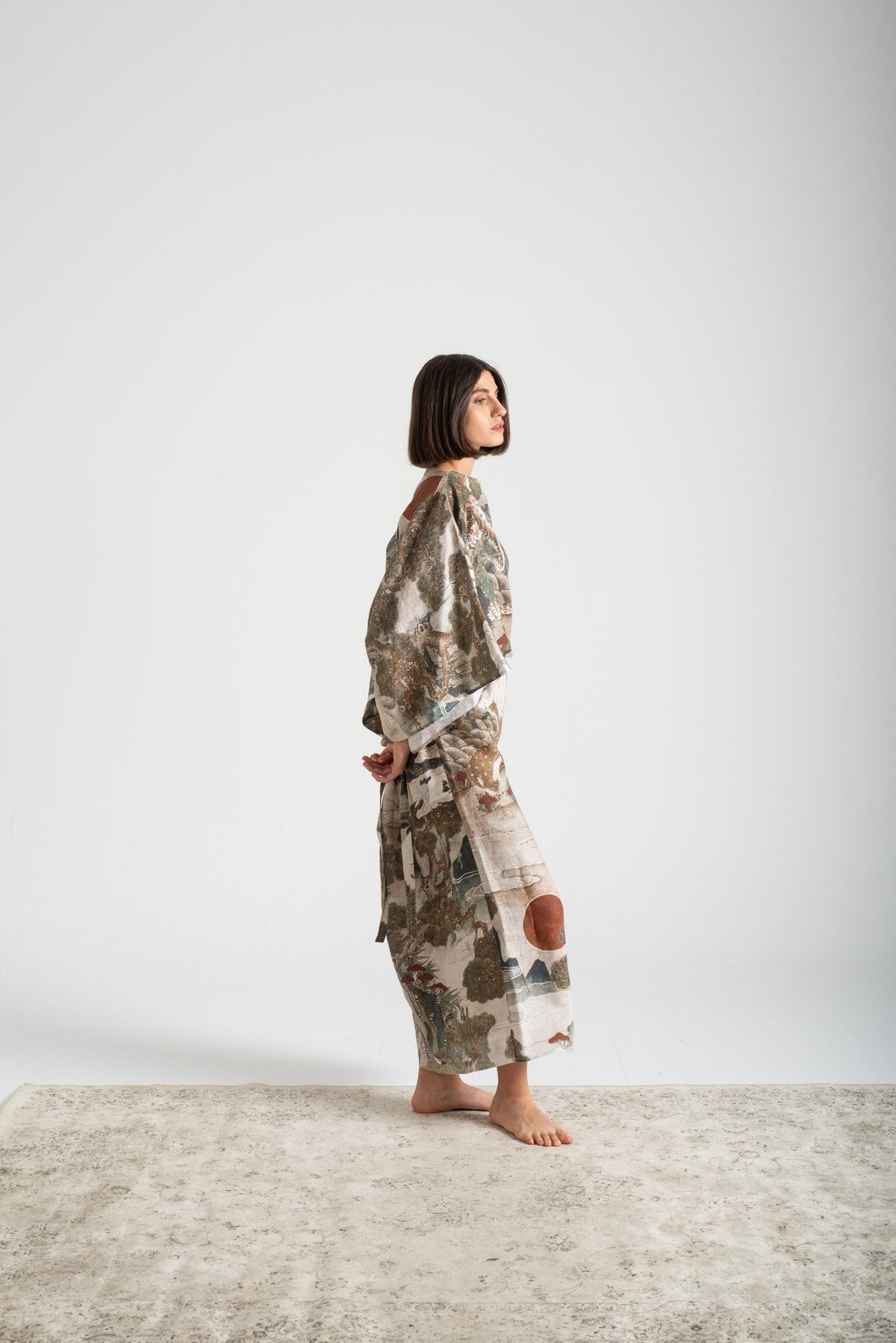 Kimonos Dress Minhwa Print Luxmii