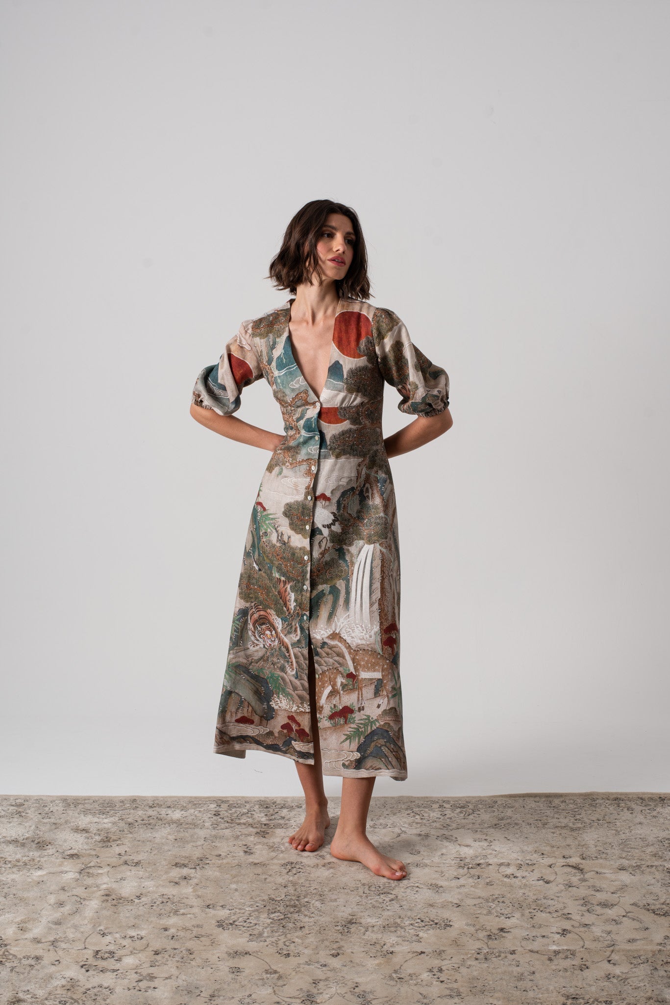 Kirin Linen Belted Maxi Dress (Copy) Luxmii