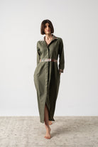 Mavi Maxi Dress Khaki Luxmii