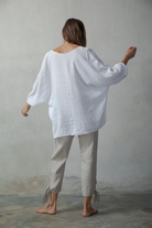 Relaxed Pallocino Top White & Black Luxmii