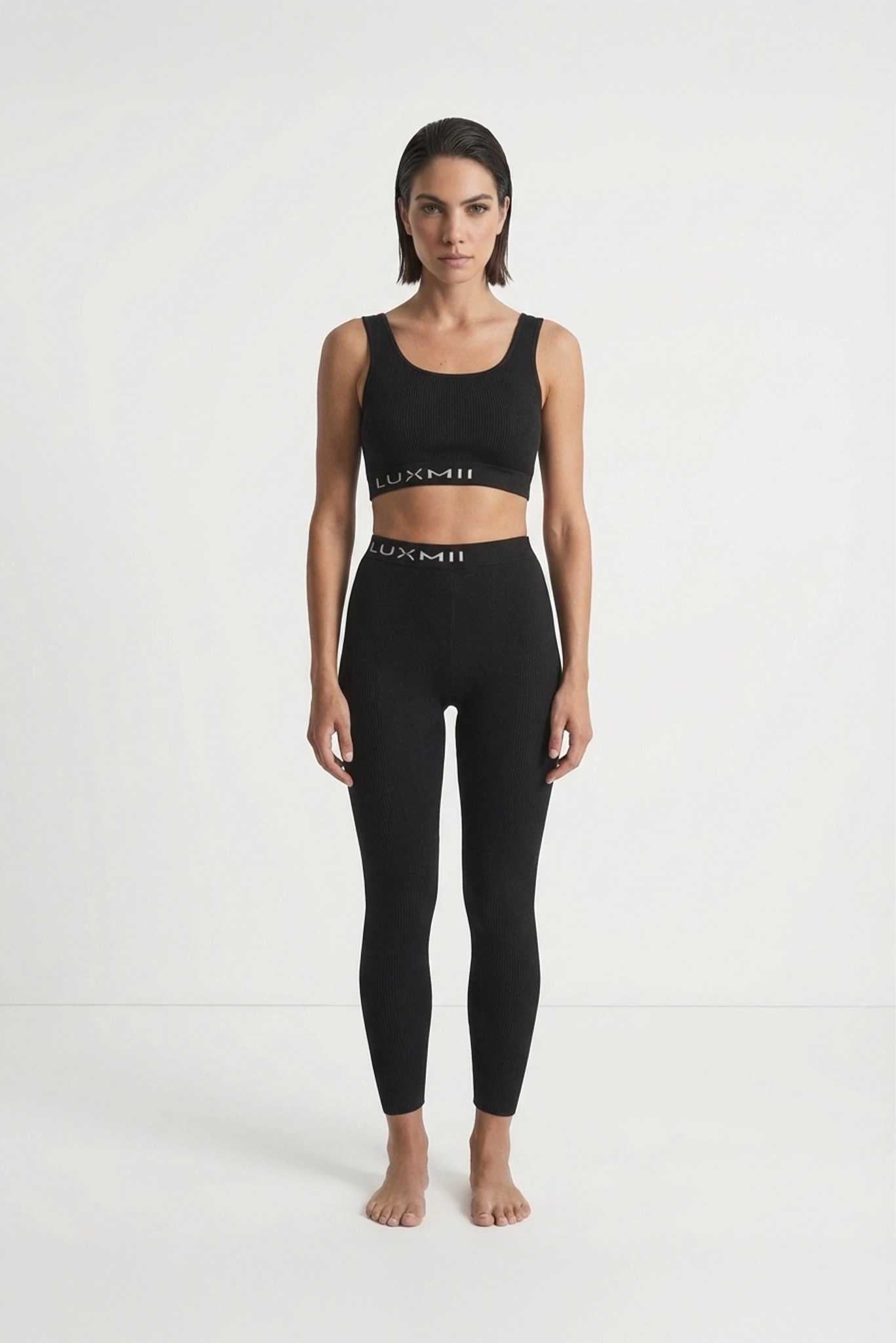 Ribbed Knie Mouvement Crop Top Luxmii