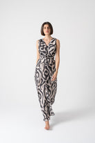 Serpente Wrap Dress in Savannah Print Luxmii