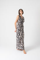 Serpente Wrap Dress in Savannah Print Luxmii