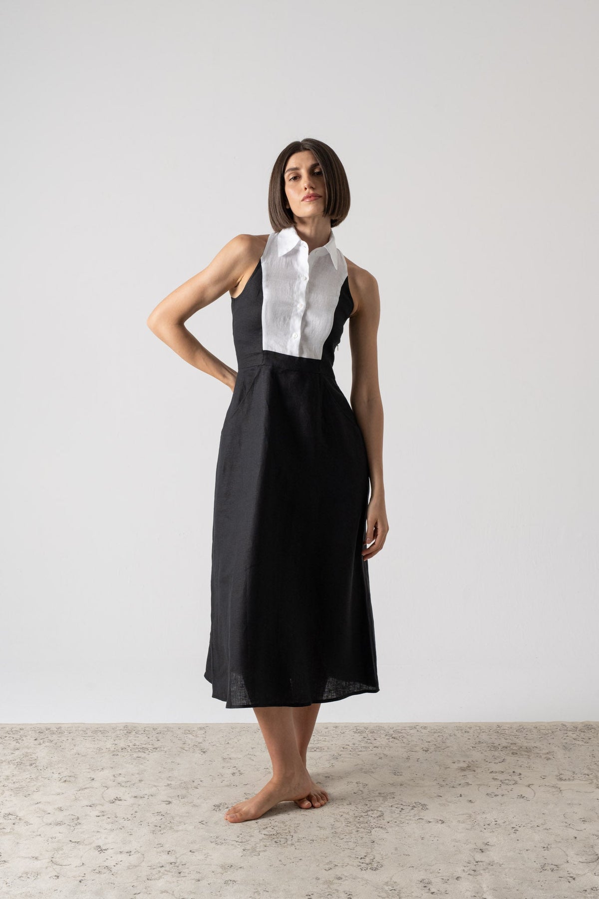 Tuxedo Dress Black Luxmii