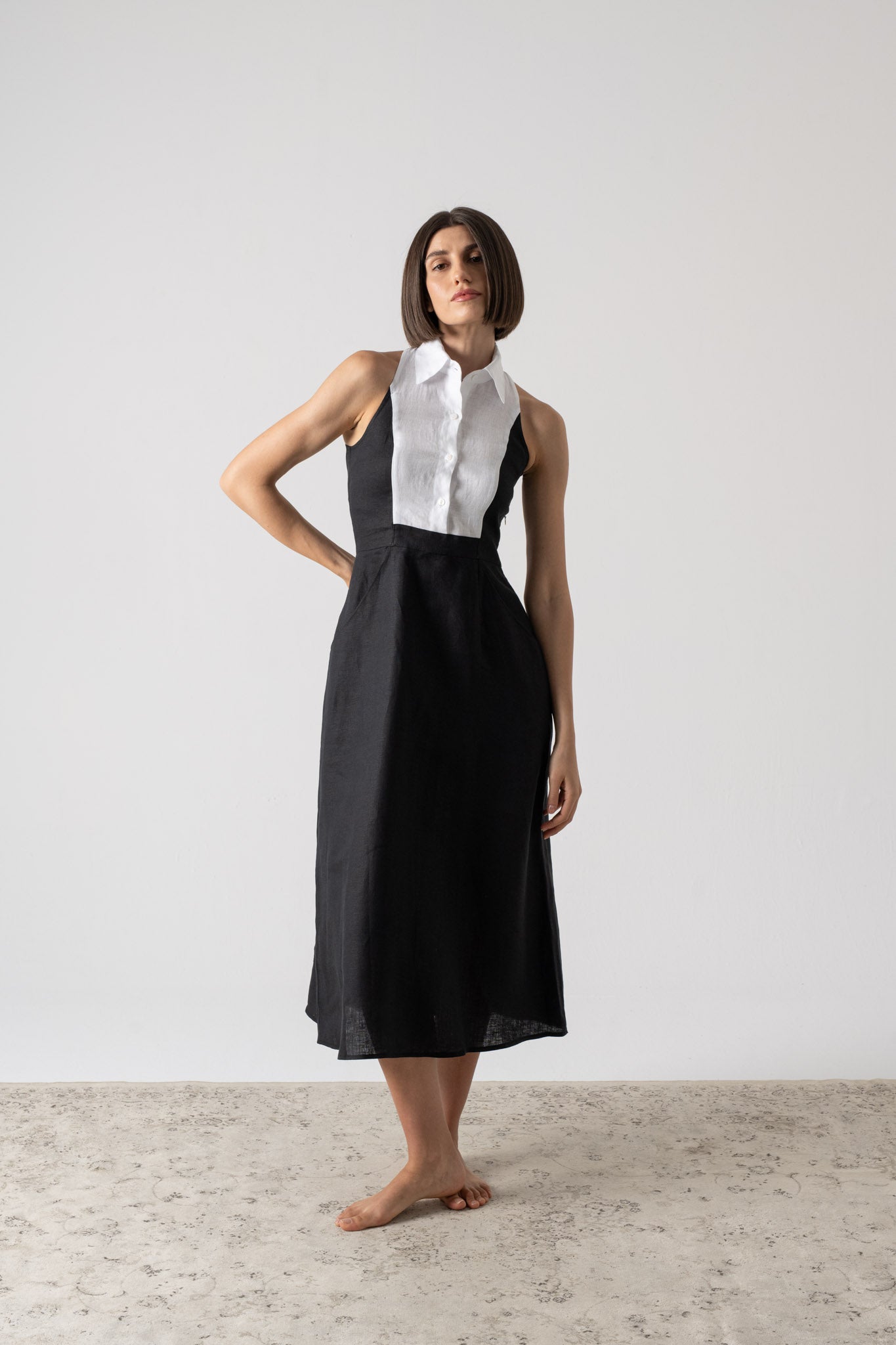 Tuxedo Dress Black Luxmii