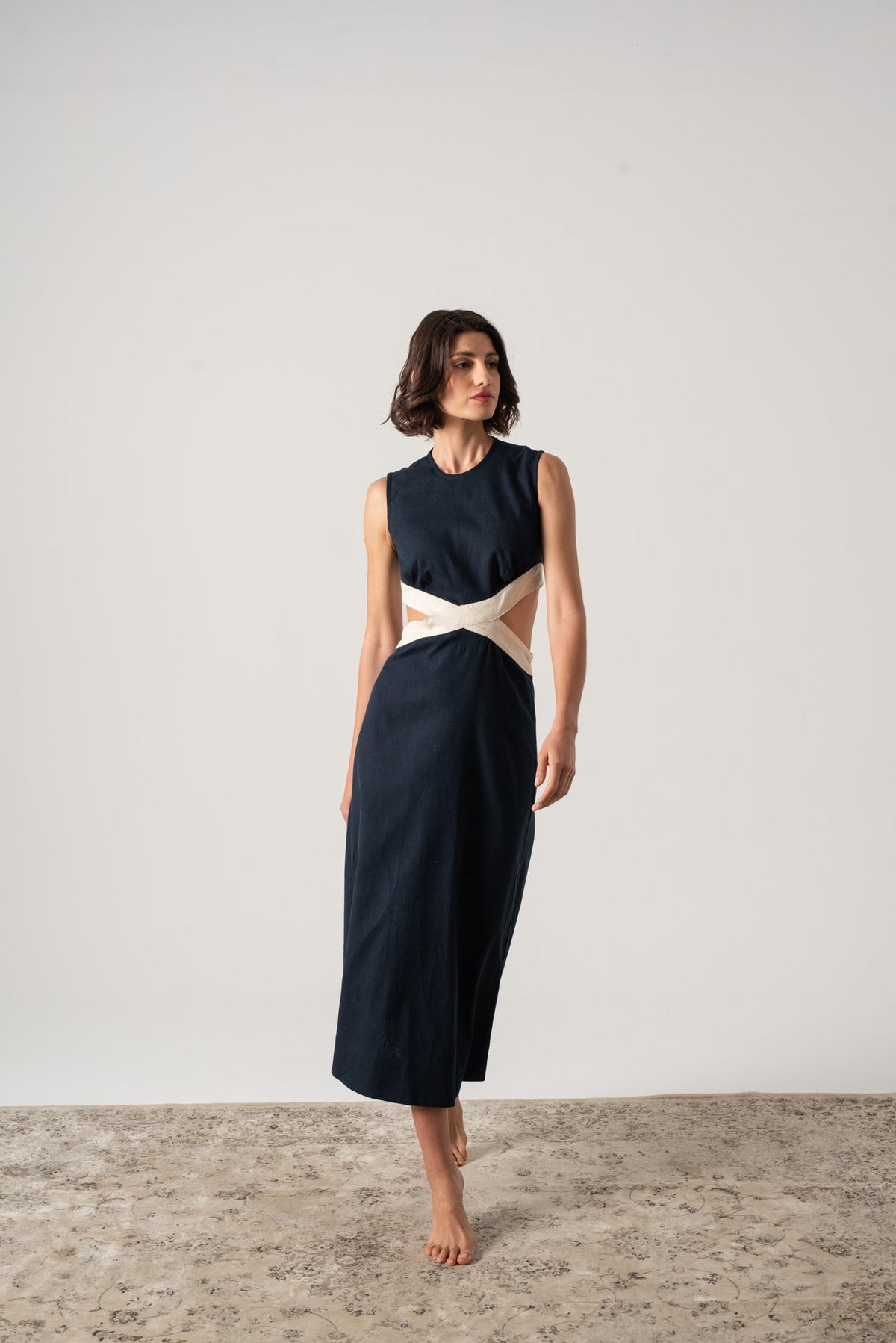 Zado Dress Navy Luxmii