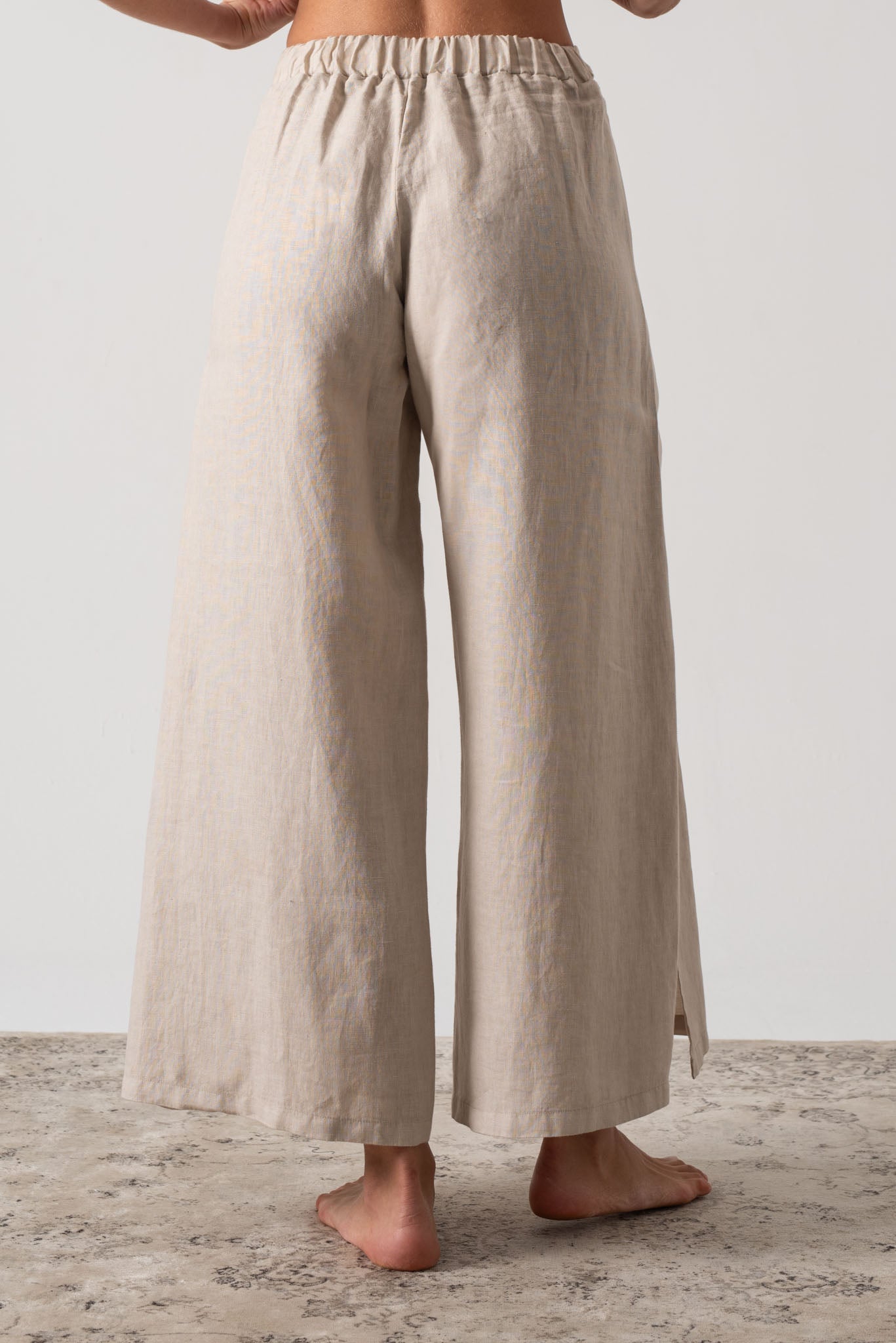 Zakai Linen Wrap Pant Oatmeal Luxmii