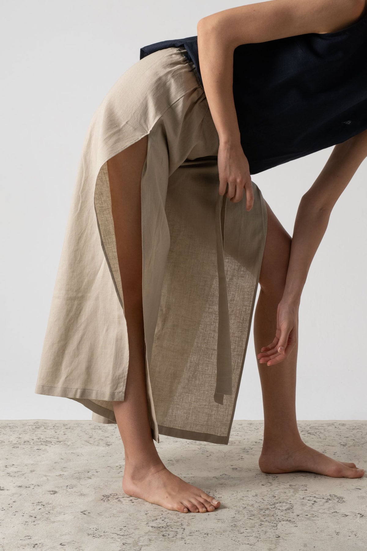 Zakai Wrap Pant Oatmeal Luxmii