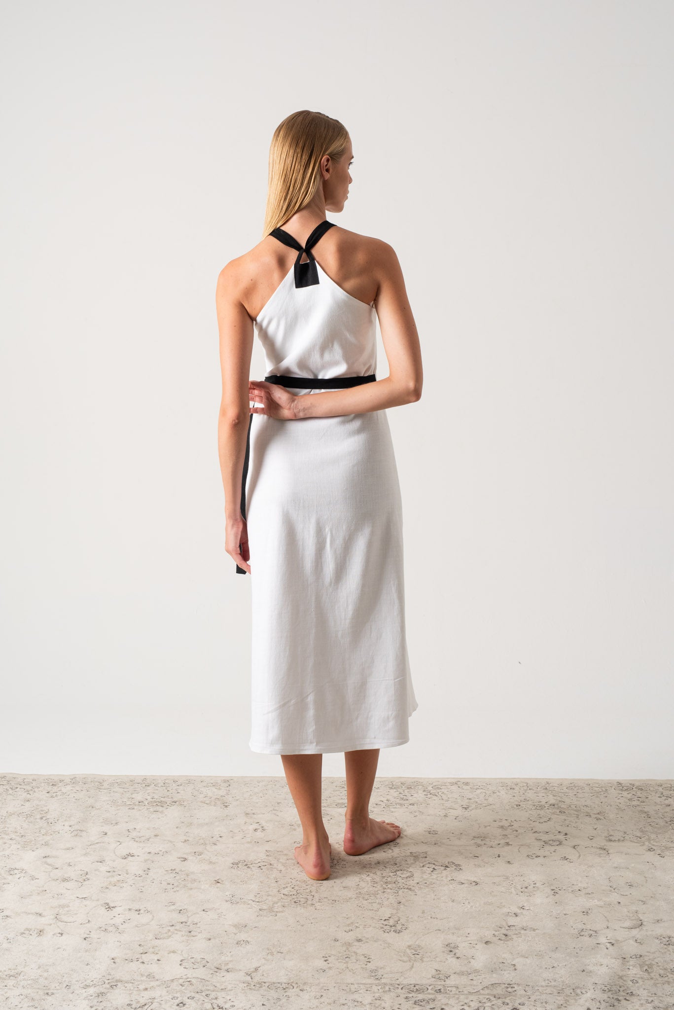 Zulu Linen Wrap Dress White Luxmii