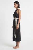 Zulu Wrap Dress in Black Luxmii