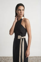 Zulu Wrap Dress in Black Luxmii