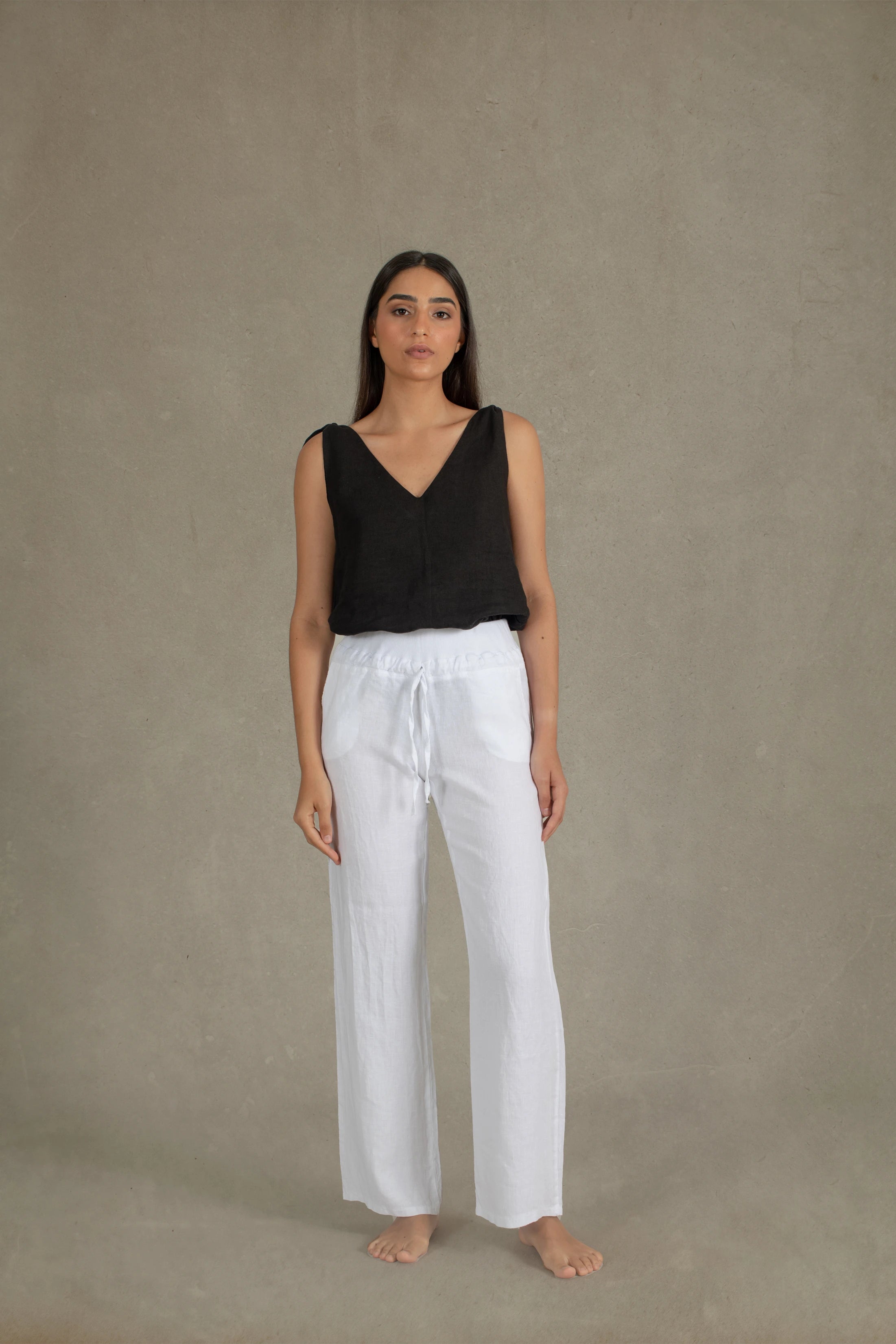 Giorno Linen Pant White Luxmii